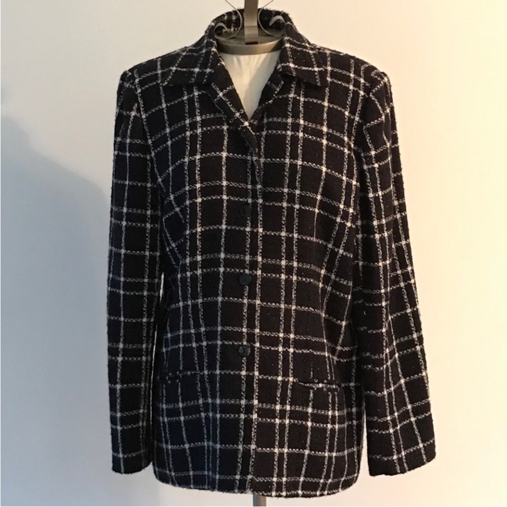 Vintage Sag Harbor Plaid Blazer